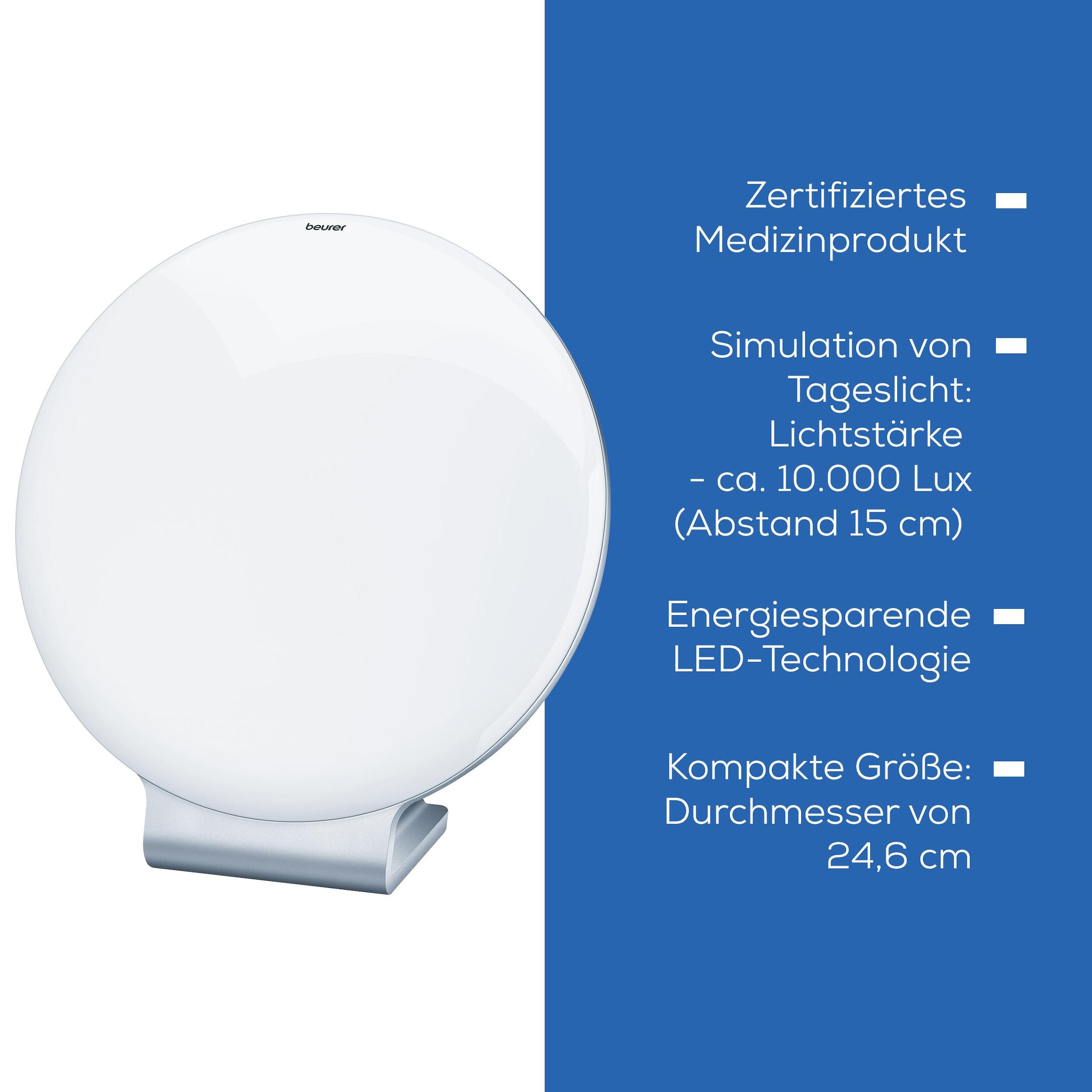 BEURER Tageslichtlampe »TL 50 mit rundem Design, ideal für zu Hause oder im Büro« Zur Anwendung bei Lichtmangelerscheinungen und gedrückter Stimmung