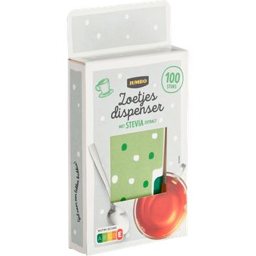 Jumbo Zoetjes Dispenser met Stevia Extract 100 Stuks