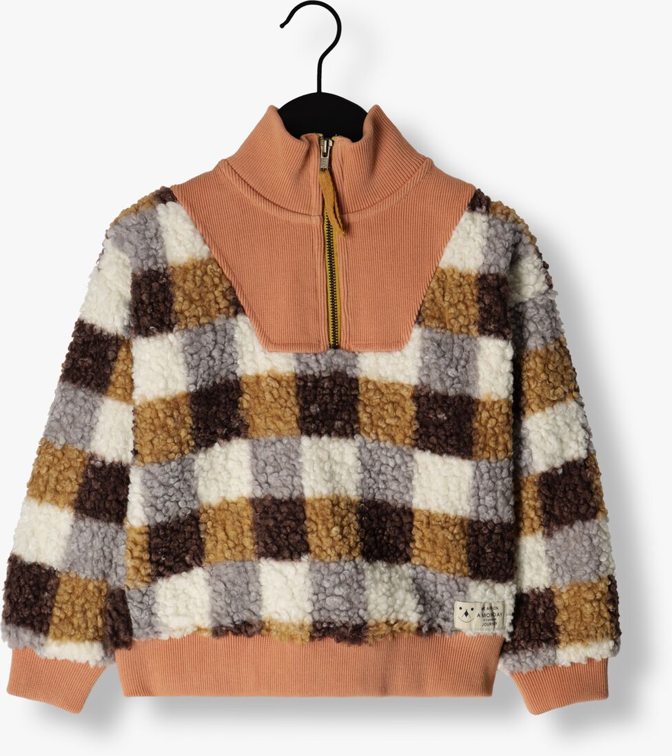 A MONDAY IN COPENHAGEN bruine a monday in copenhagen trui carlos zip blouse