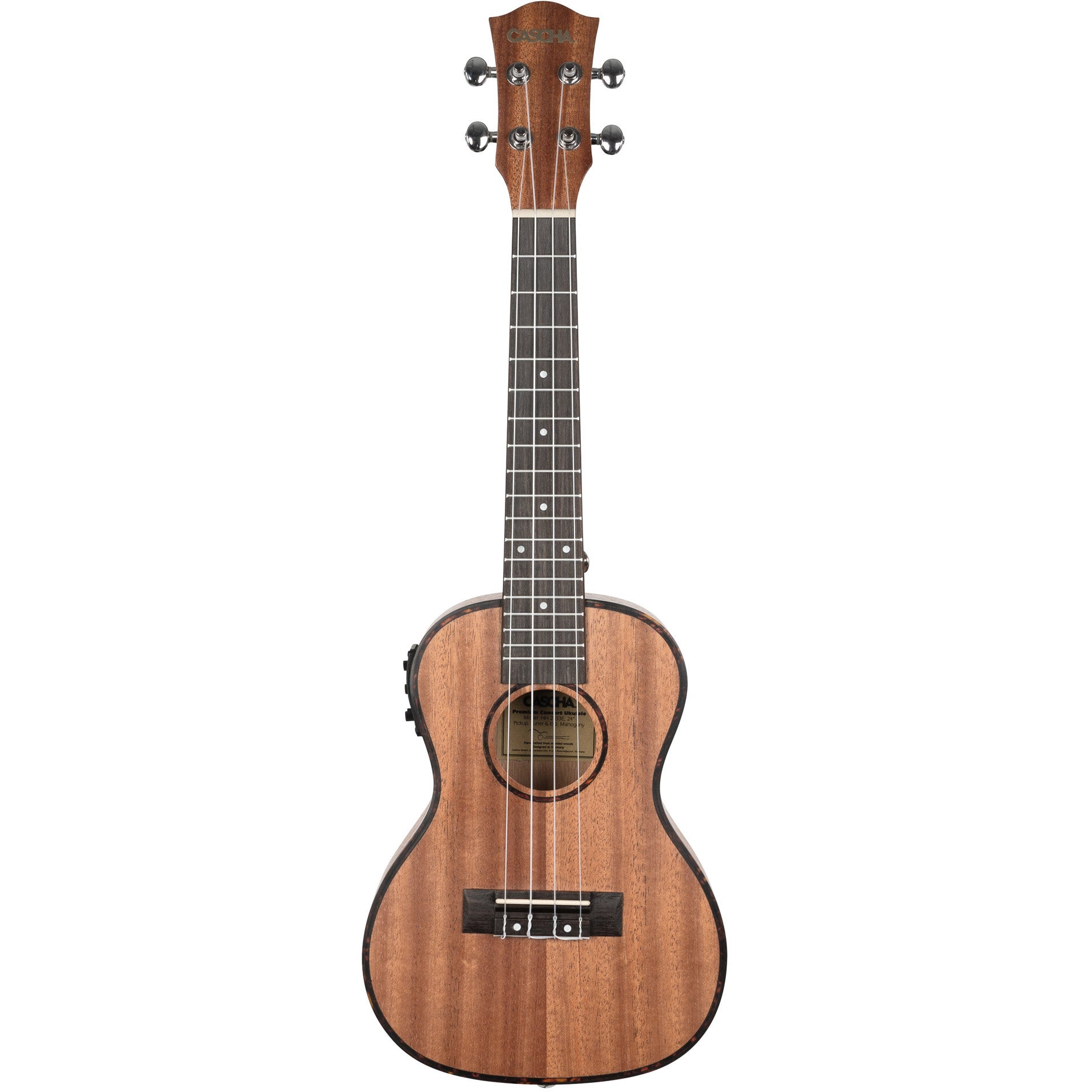 Cascha HH2035E Premium Mahogany E/A concert ukelele set