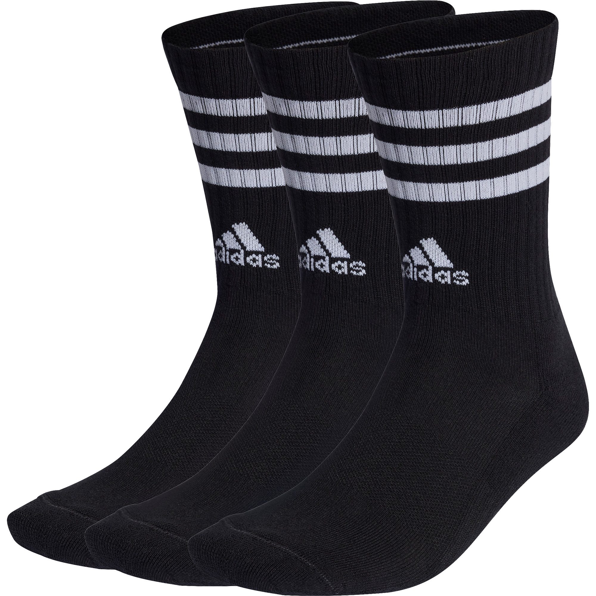 adidas 3-Streifen Cushioned Crew Socken 3 Paar schwarz