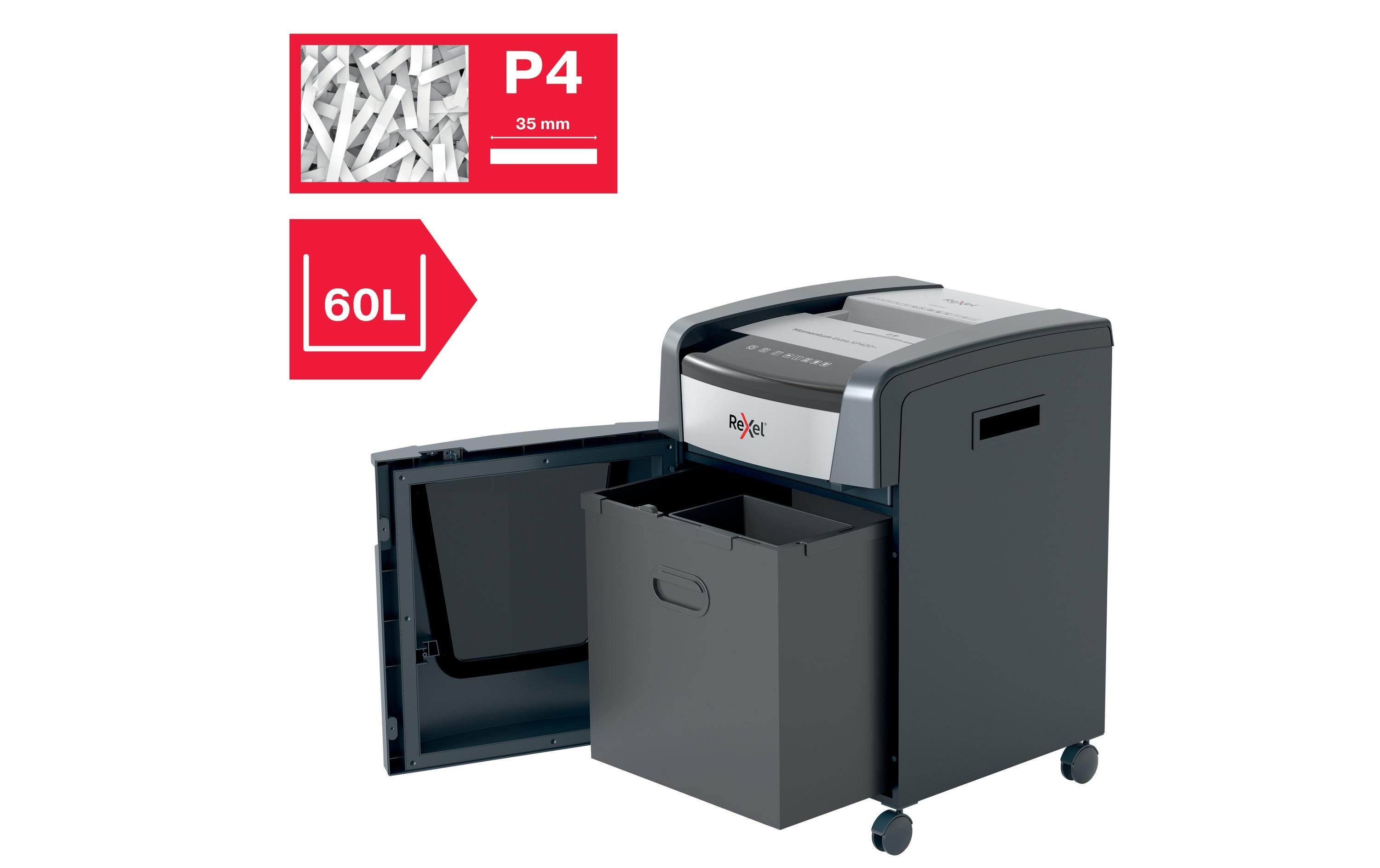 Aktenvernichter Momentum Extra XP420+ P-4, 20 Seiten<br>Manueller Aktenvernichter für die sichere und schnelle Vernichtung vertraulicher Unterlagen