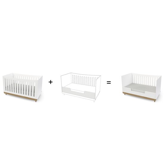 Scandinave Kit Évolutif   Blanc        70 x 140 cm   de               CBA Meubles