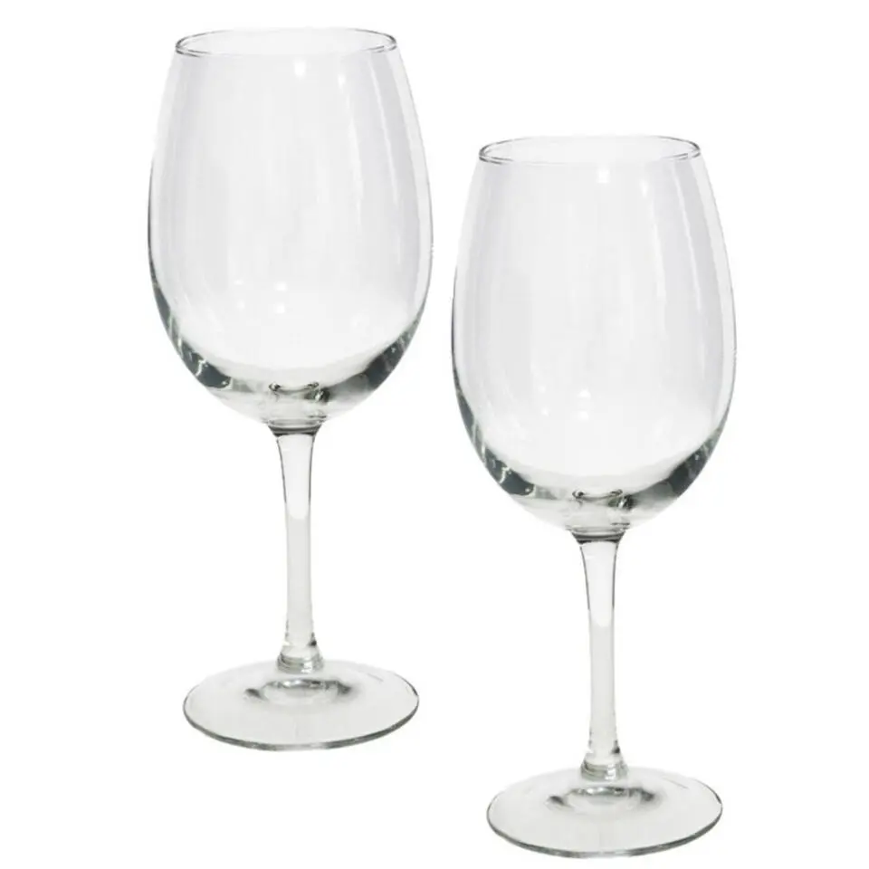 Gerimport Wijnglazen - 6 stuks - glas - 580 ml - voor rood en wit