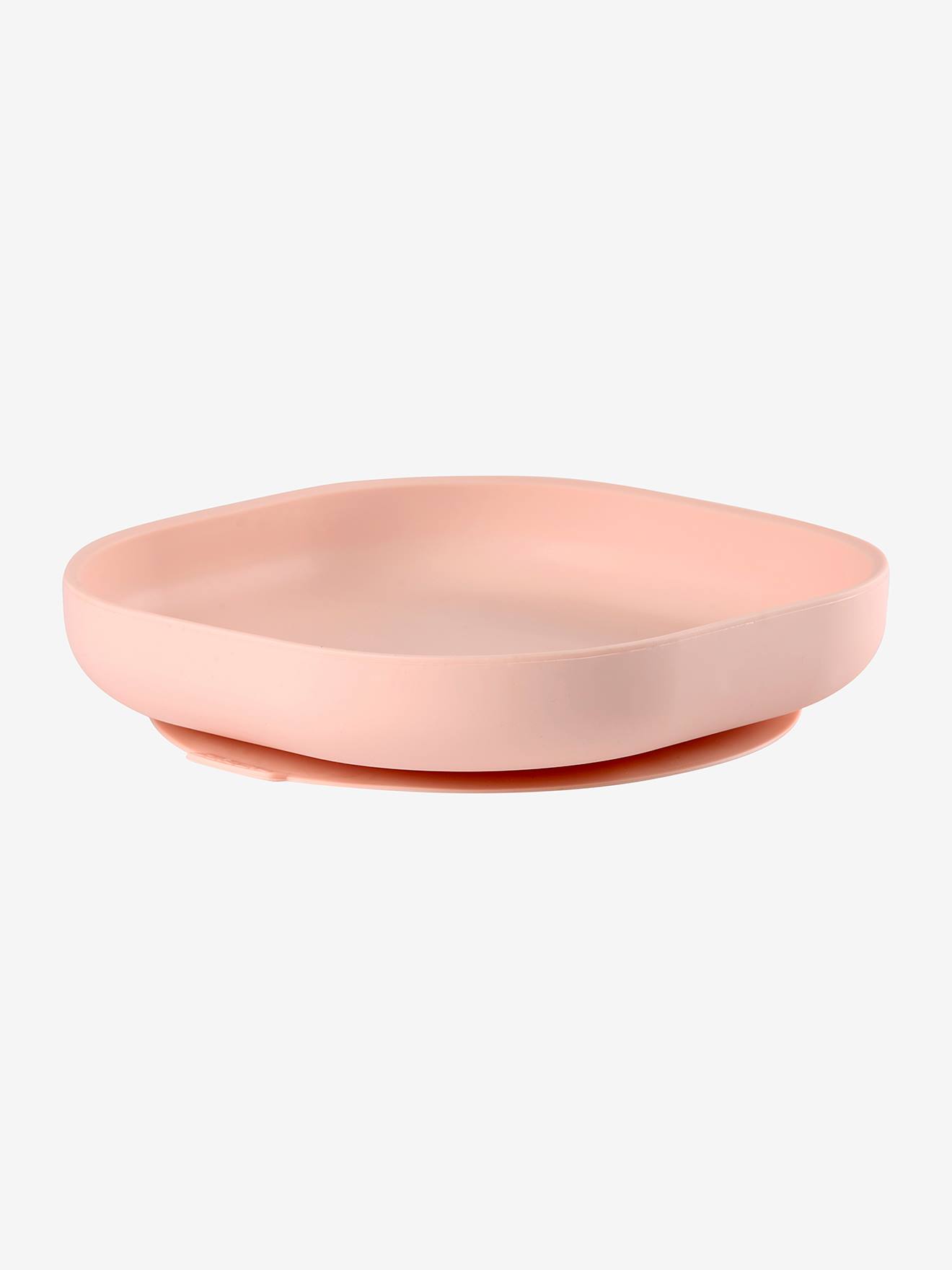 Prato de silicone BEABA com ventosa, rosa claro liso