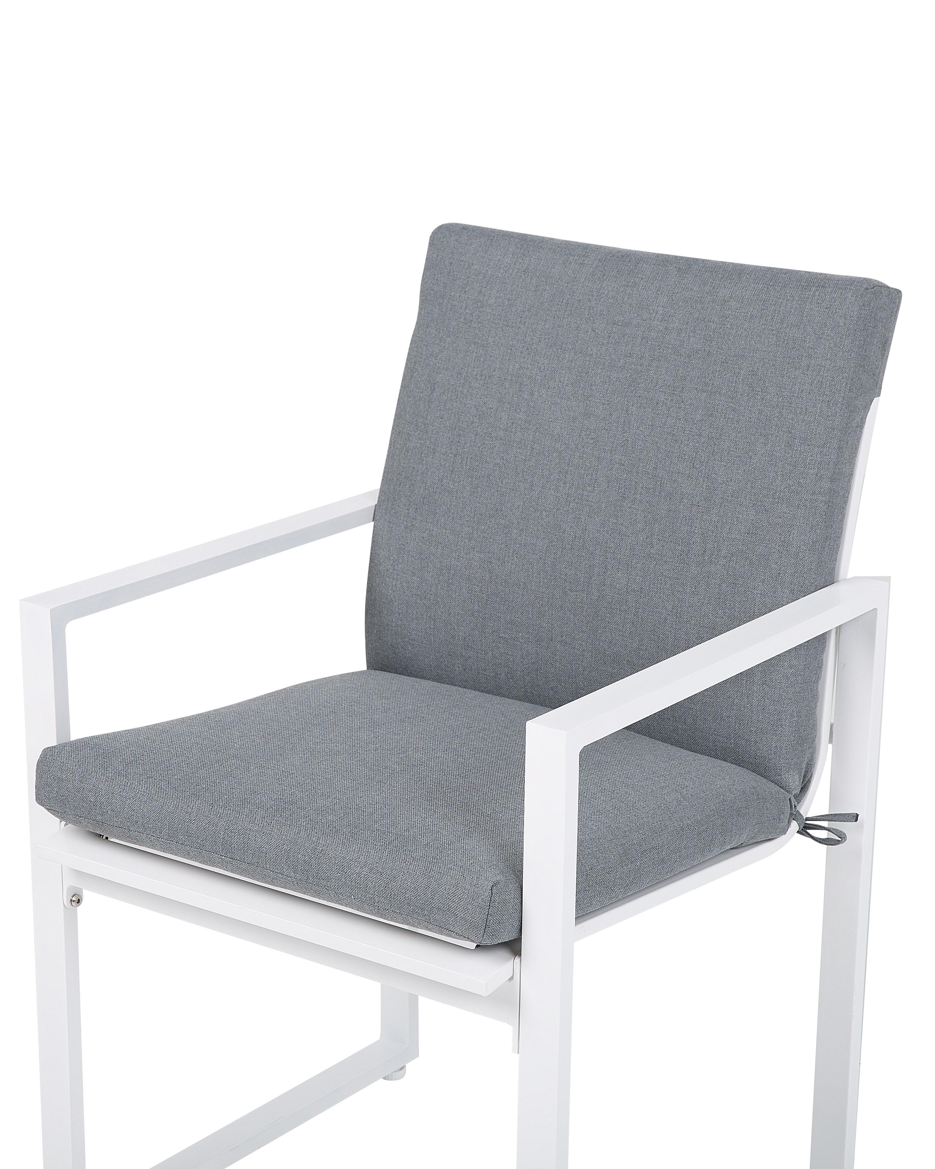 Set van 2 stoelen met zitkussen PANCOLE Stof Grijs