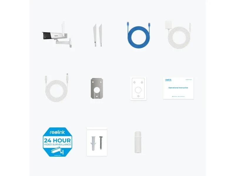 Reolink Duo Series 2 WiFi - Netværksovervågningskamera - udendørs, indendørs - vejrbestandig - farve (Dag/nat) - 8 MP - 4608 x 1728 - 4K - fast brændvidde - audio - trådløs - WiFi - LAN 10/100 - H.265 - DC 12 V