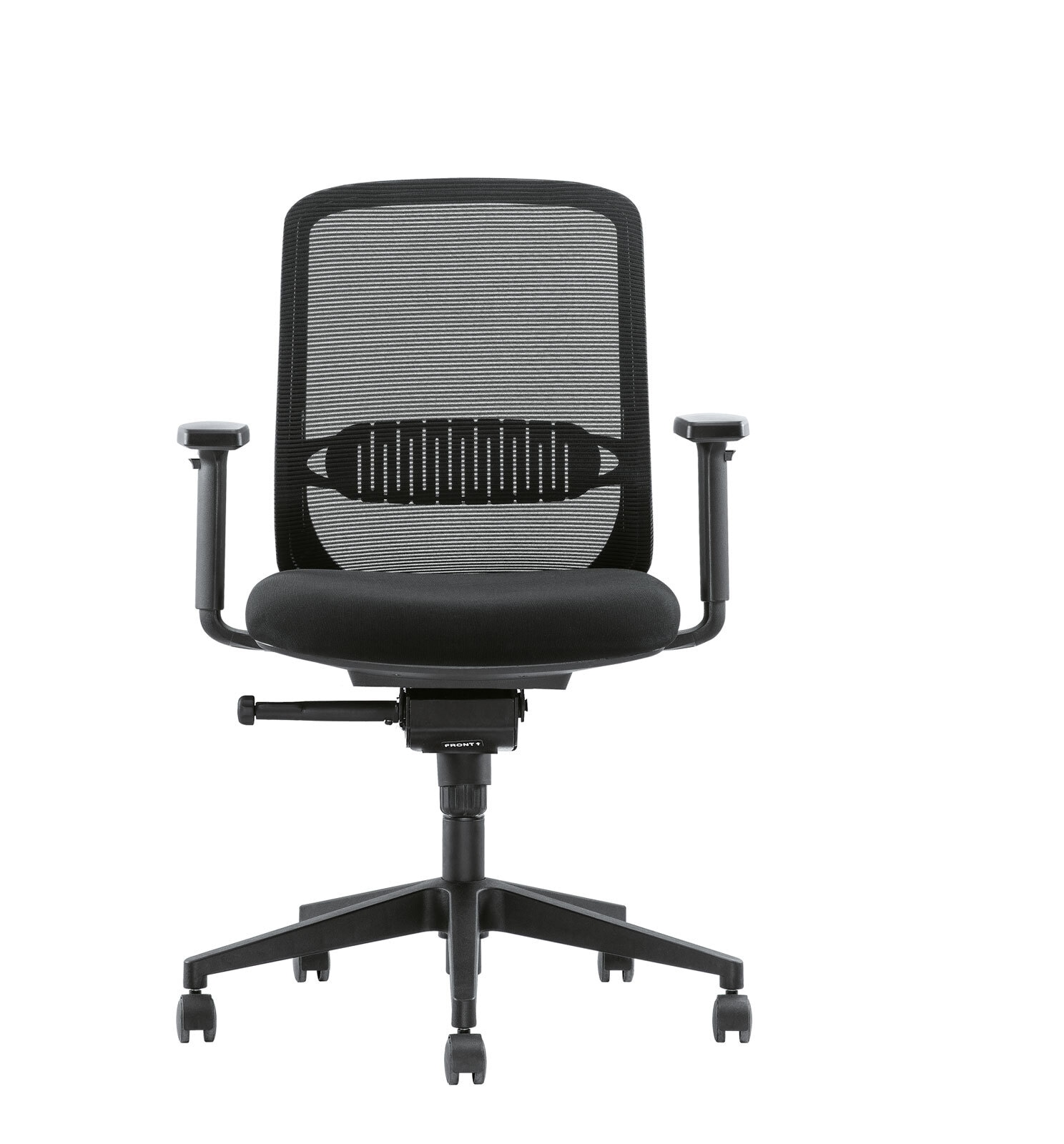 Drehstuhl Orco Mischgewebe Schwarz/Gestell Schwarz 66,5x100-107x60 cm
