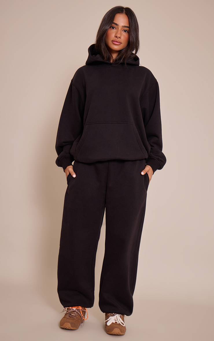 Noir Sweat À Casynthétiqueche Oversize Petite Taille