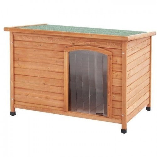 Casinha de cachorro de madeira Cstore com telhado articulado, marrom