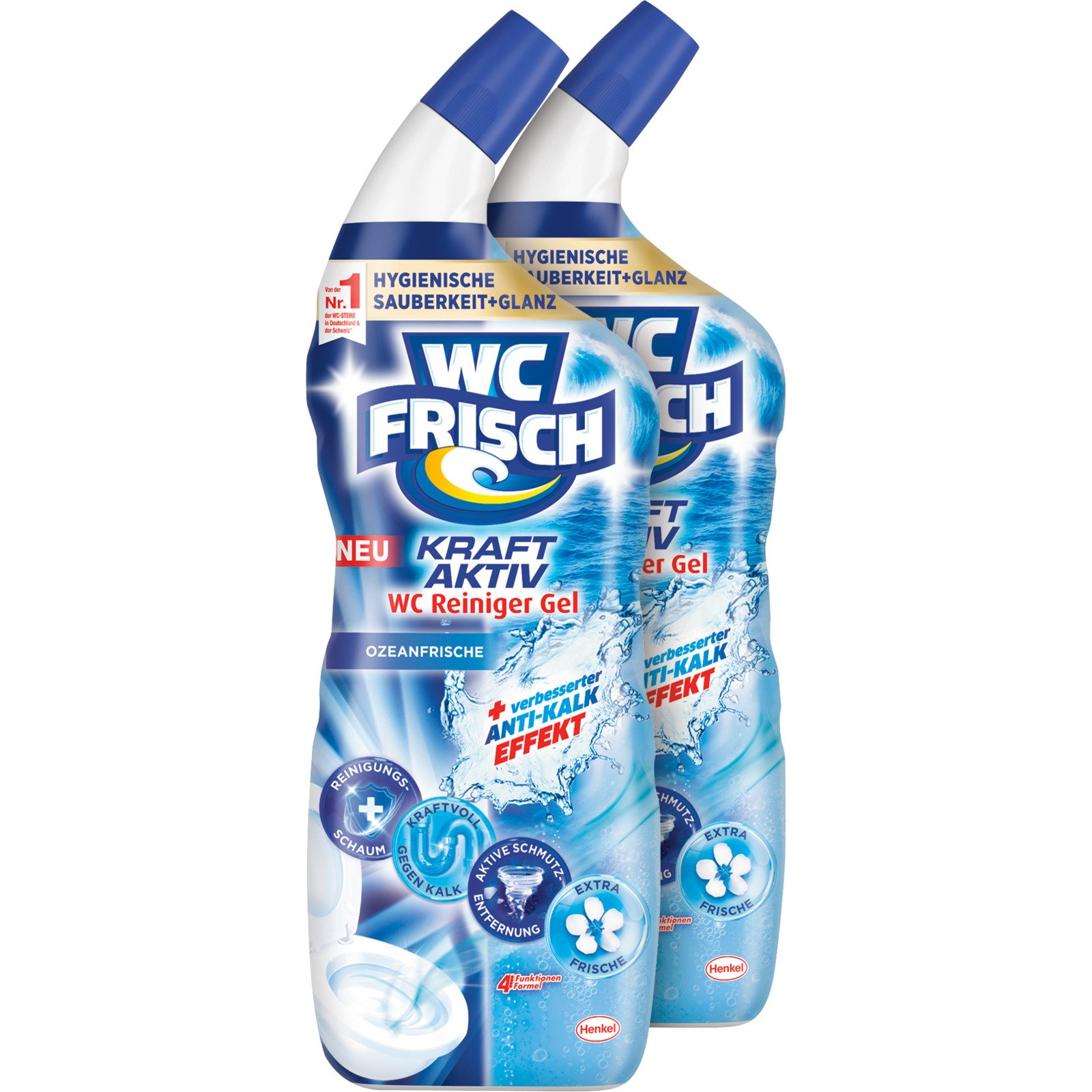 WC Frisch WC Reiniger Gel Kraft Aktiv Ozeanfrische 2 x 750 ml