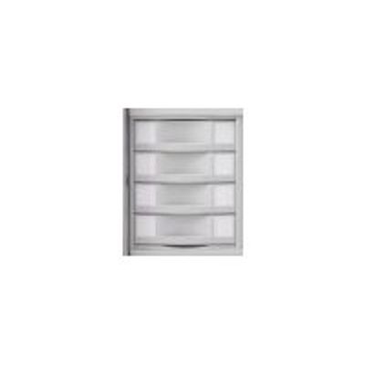 Module 4 tiroirs pour armoire à rideaux - hauteur 100 mm - gris/bleu
