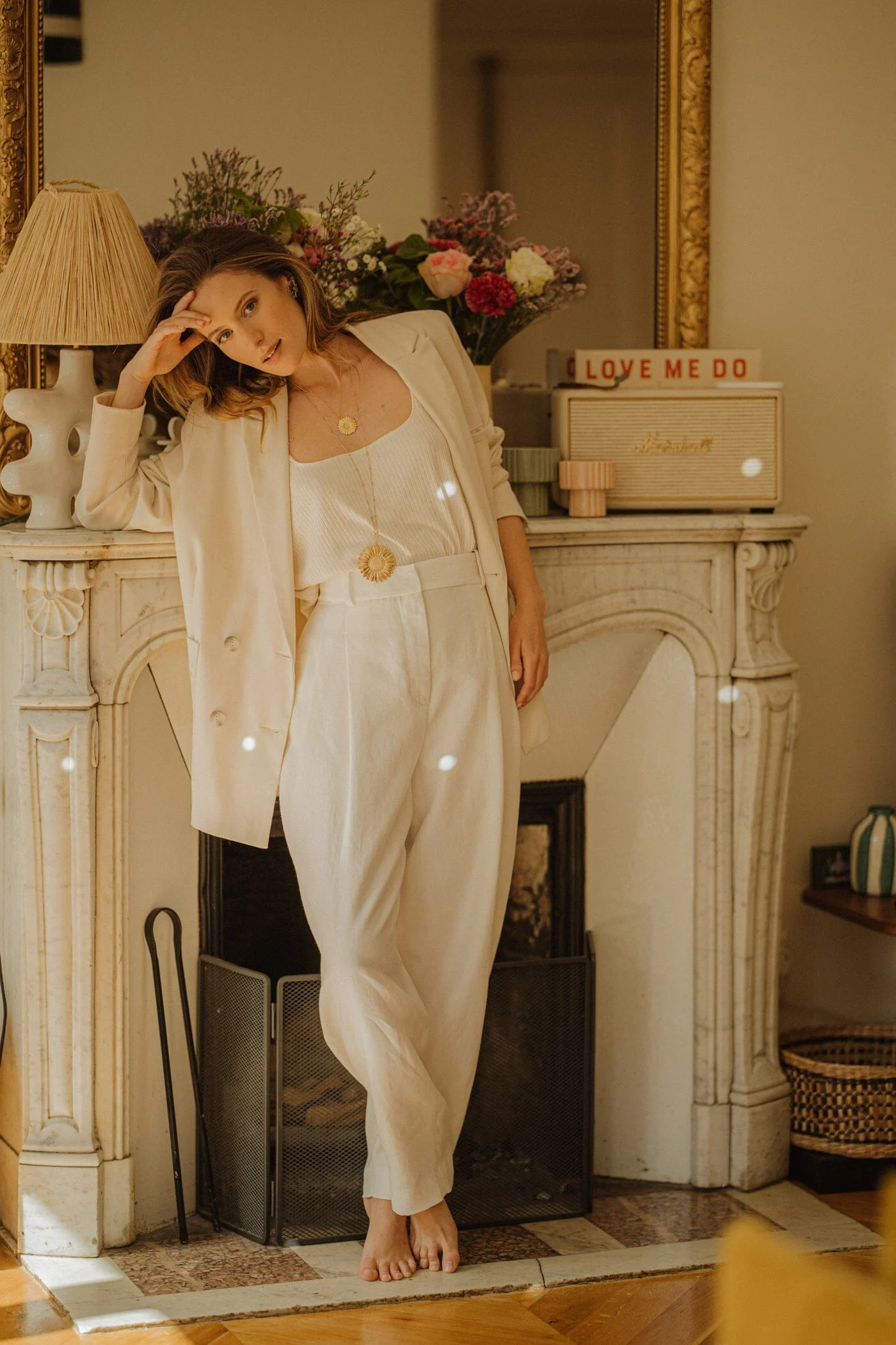 MAÏA - Sautoir fleur plaqué argent | Doré