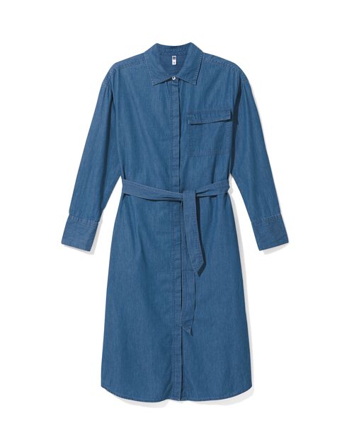 robe-chemisier femme Kelsey bleu moyen