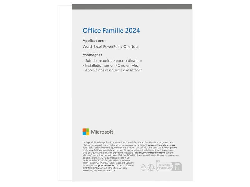 Microsoft Office Home 2024 Vollversion, Französisch Das aktuelle Office für Zuhause, Schule und das Studium