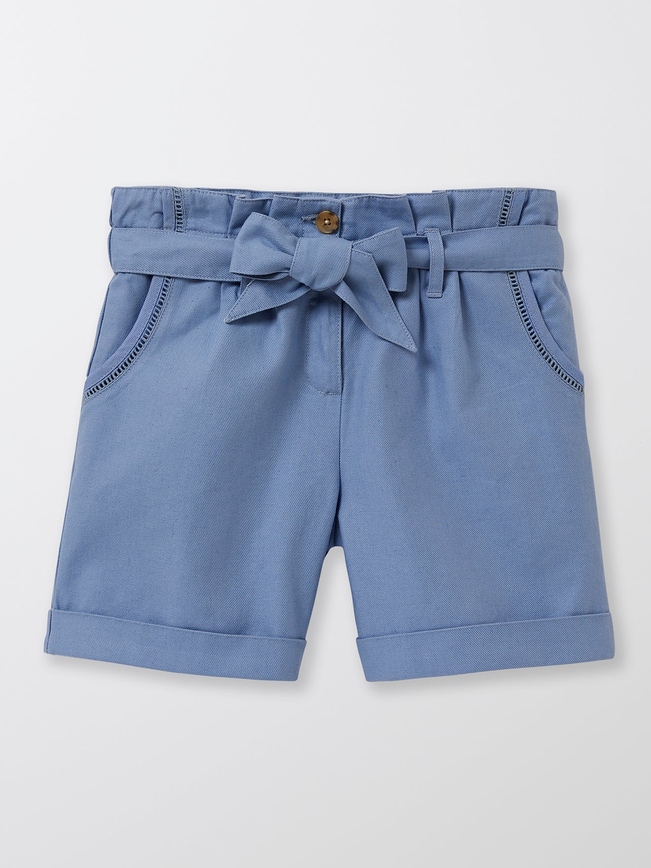 Short Fille en lin et coton