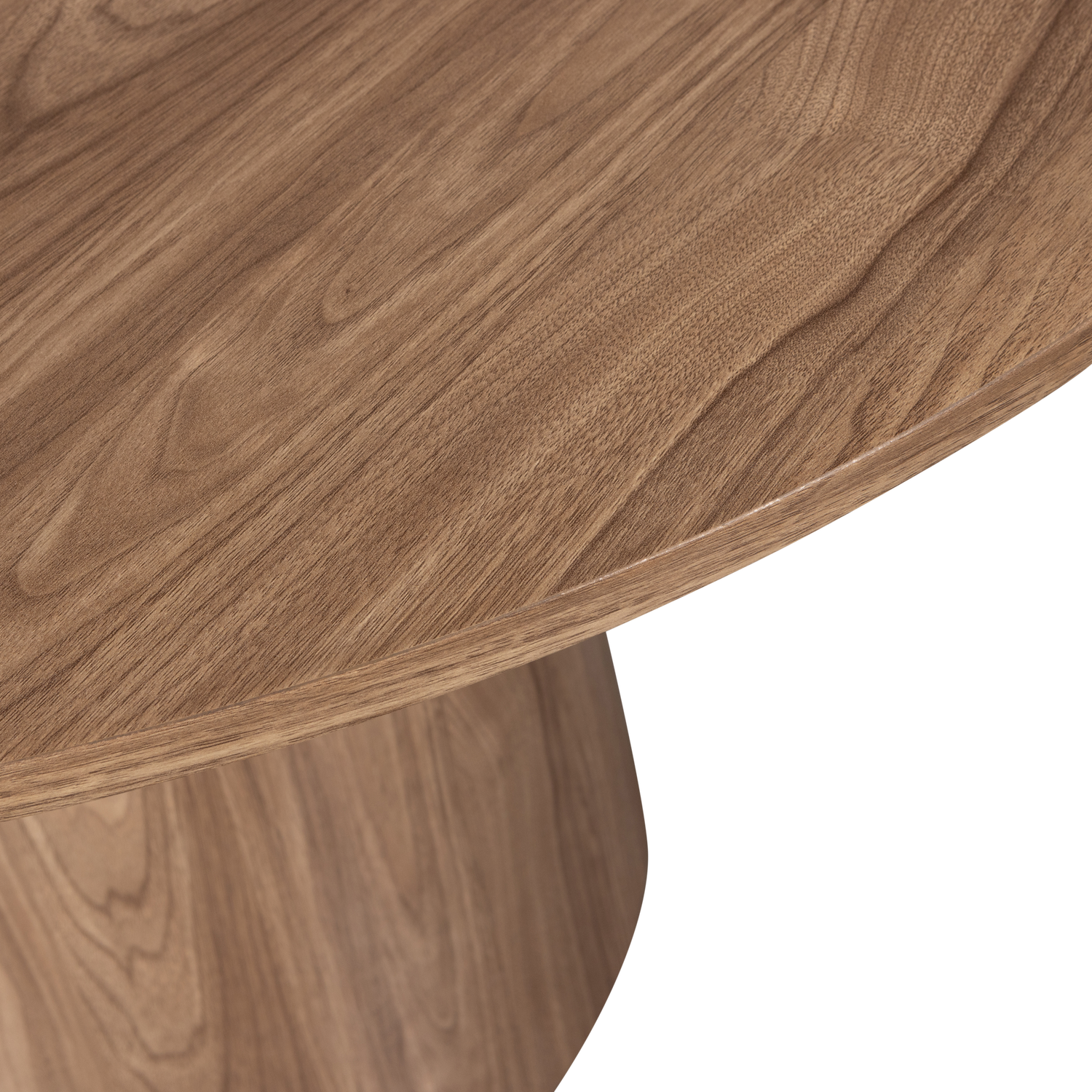 WOOOD Maan Eettafel - MDF - Walnoot - 75x120x120