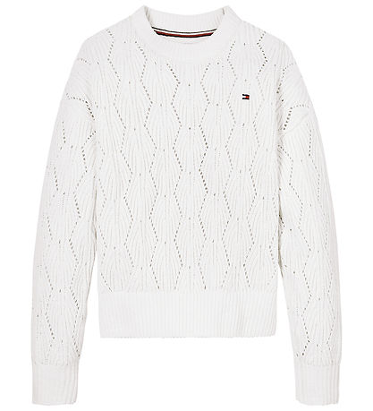Tommy Hilfiger Bluse - Strick - Chenille - Ivory Petal