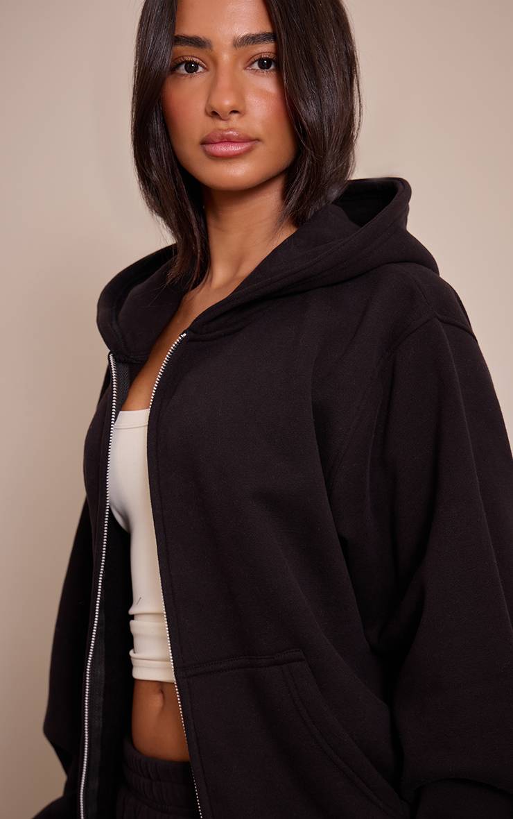 Noir Sweat À Casynthétiqueche Zippé Petite