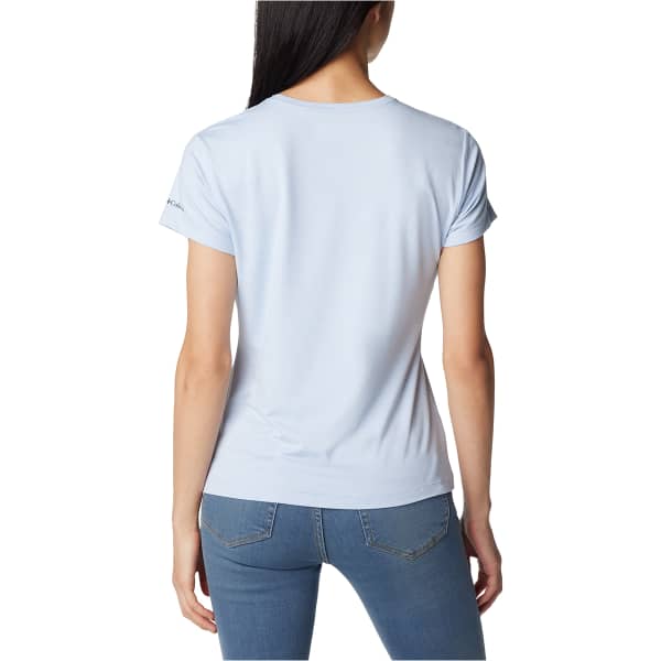 T-shirt randonnée COLUMBIA W SLOAN RIDGE GRAPHIC SHORT SLEEVE TEE WHISPER HEATHER/NATURALLY BOUNDLESS