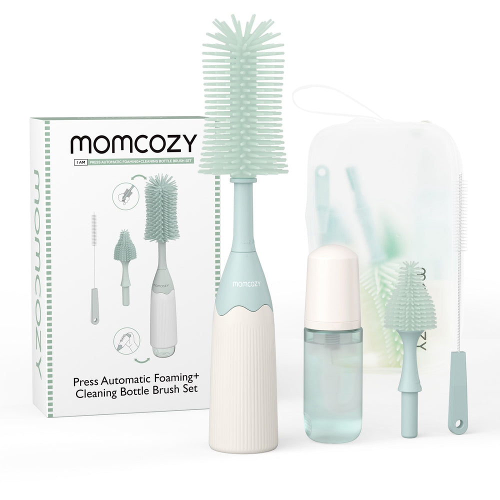 Køb Momcozy Green Push-Press Design Flaske Børste Kit