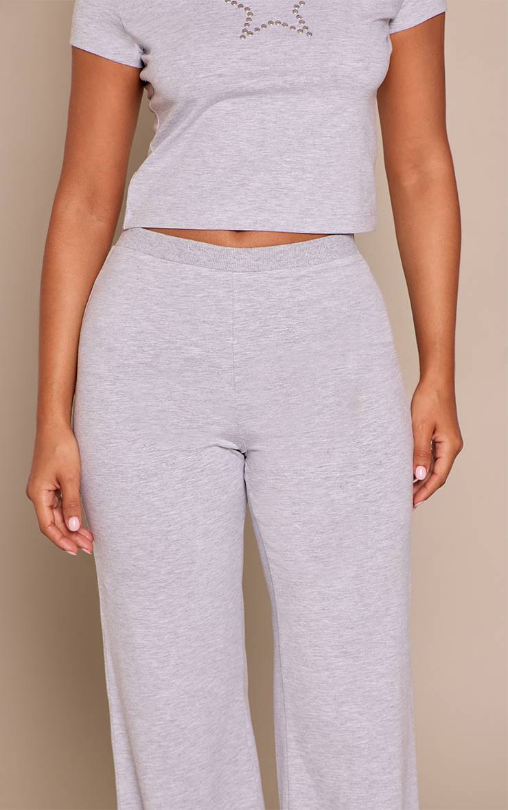 Gris Cendré Jogging Petite Large À Clous Étoilés Au Dos