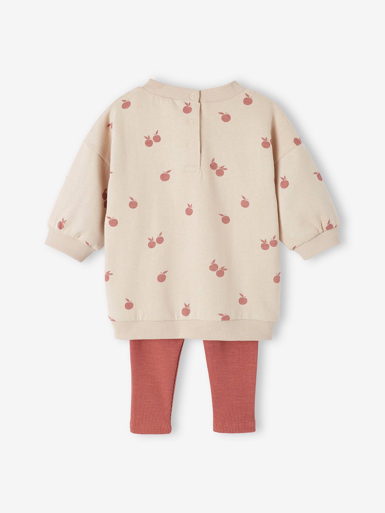 Conjunto de vestido e legging para bebê personalizável na cor verde-água