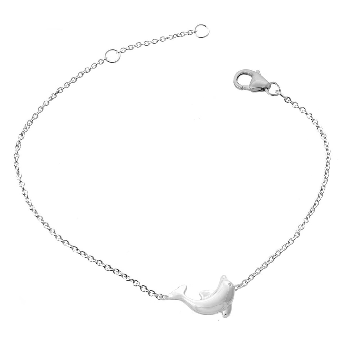 Bracelet dauphin Argent 925 Rhodié