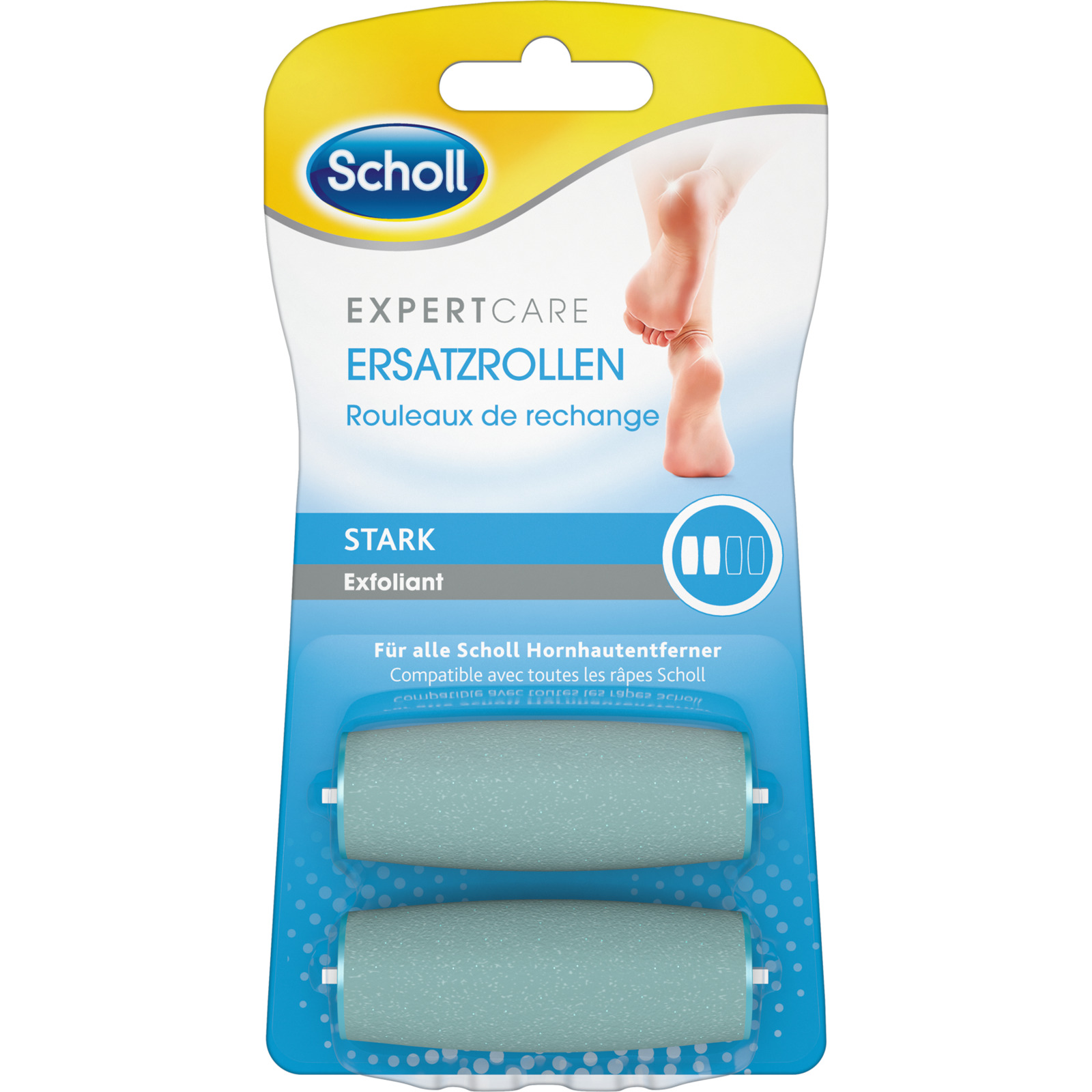 Scholl Ersatzrollen für Hornhautentferner stark 2 Rollen