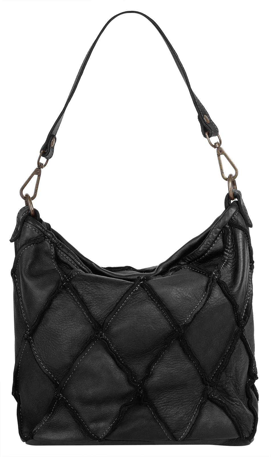 Samantha Look Henkeltasche echt Leder, Made in Italy