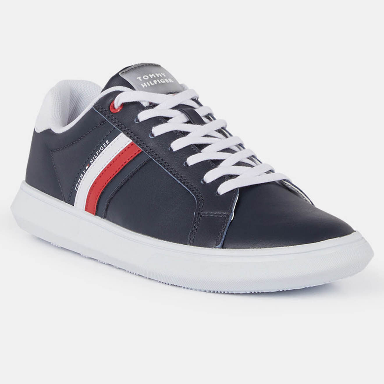Tommy Hilfiger Baskets en Cuir Essential Cupsole bleu marine