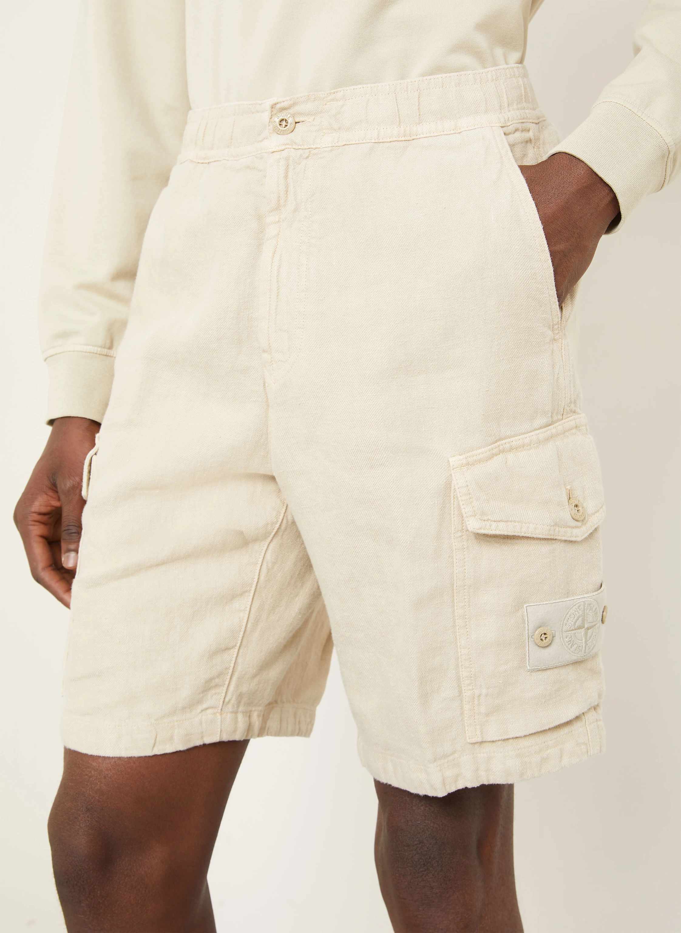STONE ISLAND Leinenshorts GHOST