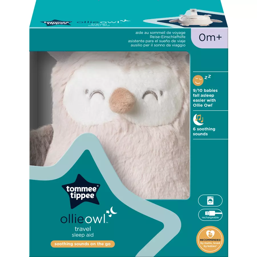 Tommee Tippee Einschlafhilfe Mini-Grofriend wiederaufladbar, Ollie die Eule