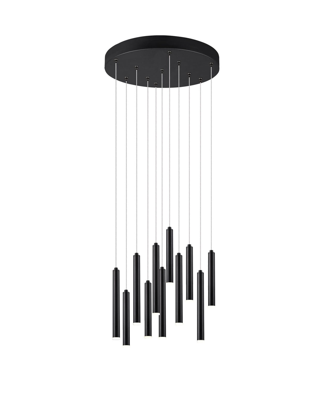 Tubular Pendelleuchte schwarz 321691132, D/H: 40/150 cm, Metall