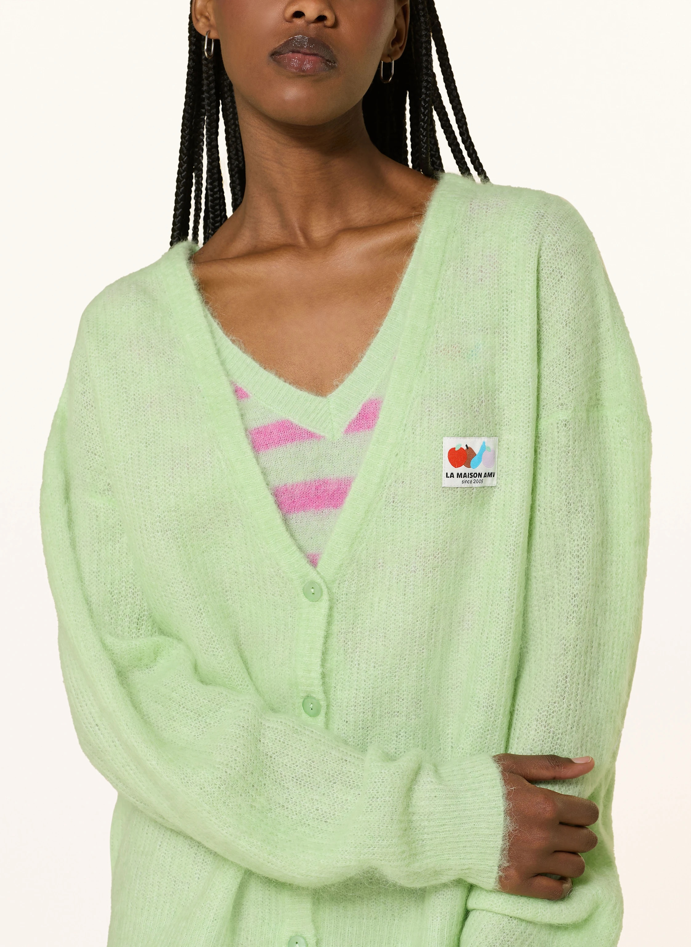 American Vintage Strickjacke NENBAY mit Alpaka