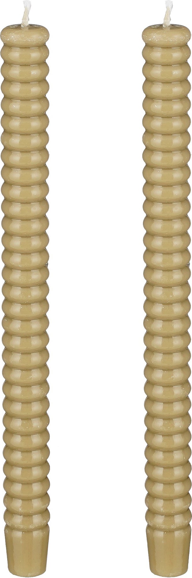 Mica Decorations dinerkaars Twist lichtgroen 8,5 uur 2 stuks