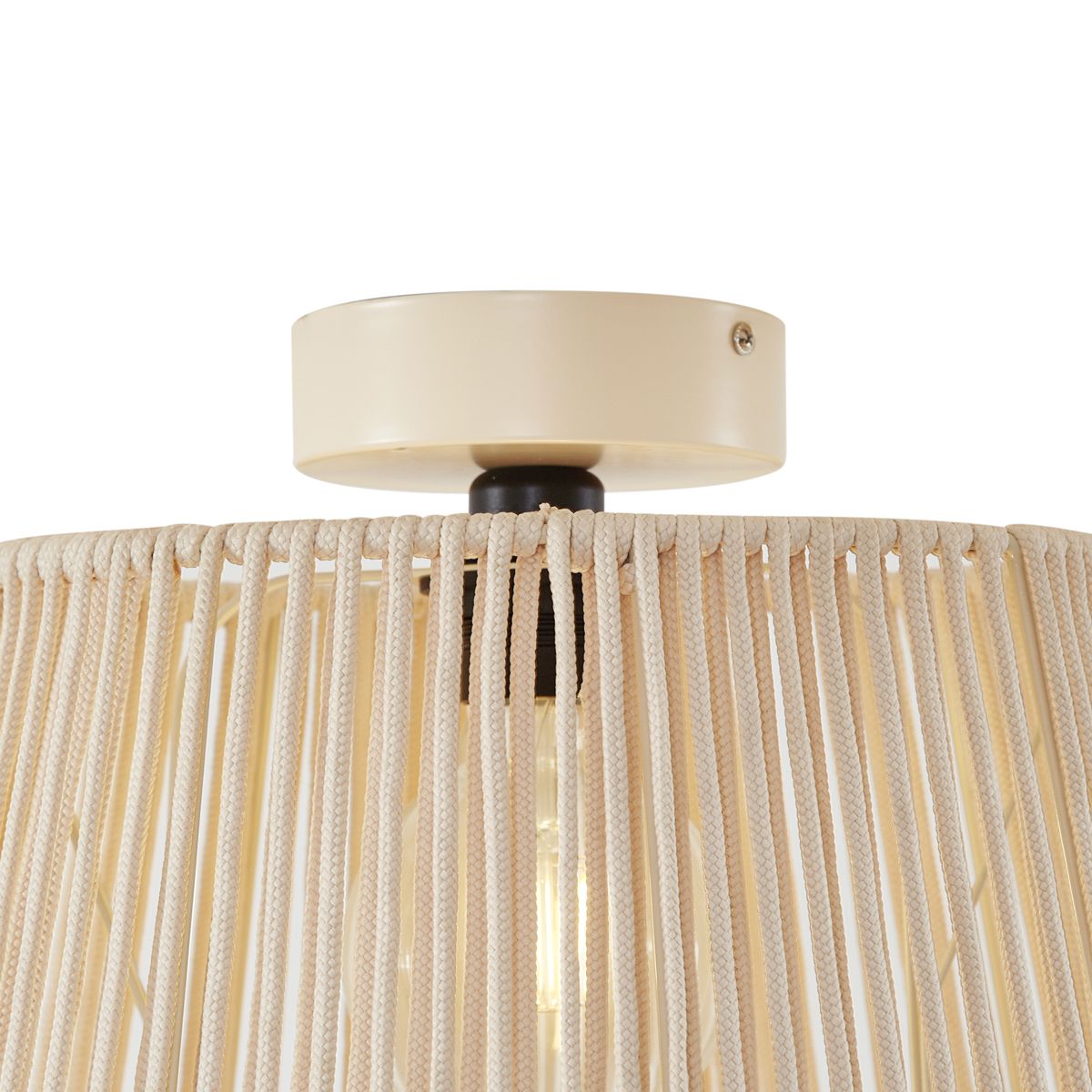 Japandi buiten plafondlamp met beige touw IP54 - Jayla
