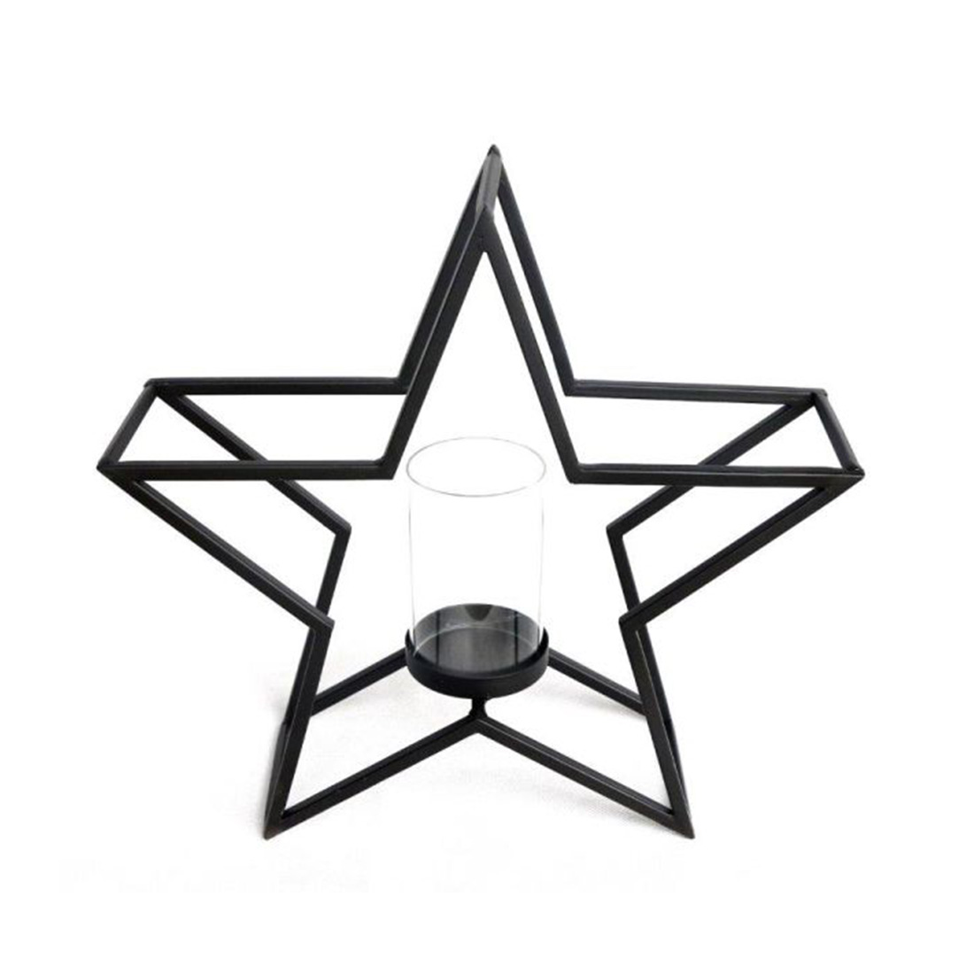 dameco Kerzenhalter aus Metall schwarz