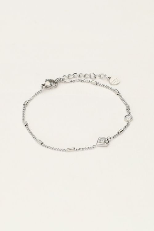 Minimalistische armband met tubes & strass