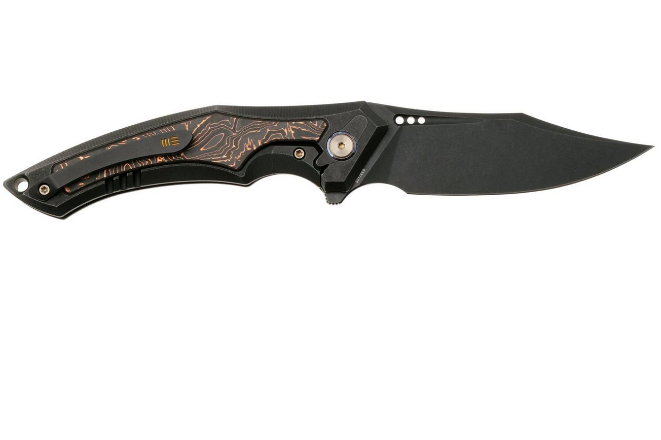 WE Knife Orpheus WE23009-3 CPM 20CV, Black Titanium, Copper Foil Carbon Fiber, zakmes