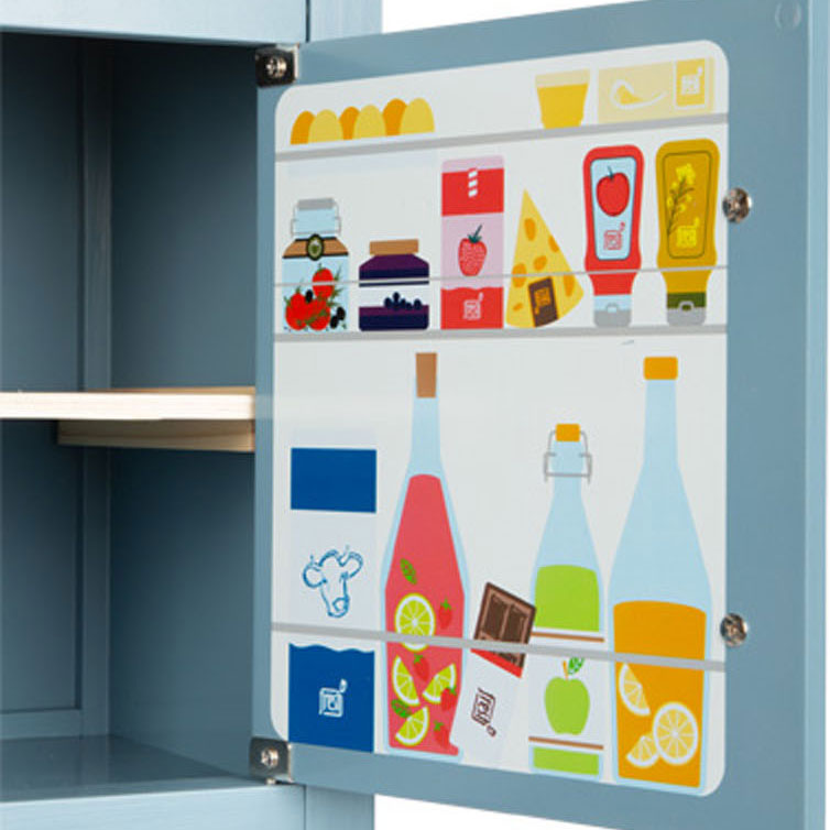 Small Foot-Houten Kinderkeuken Blauw, 7dlg.