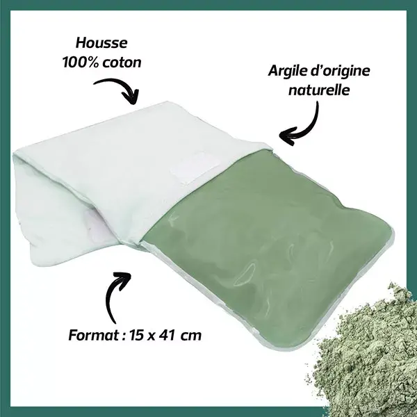 Almofada Térmica Actipoche para Contraturas dos Músculos Cervicais e Trapezoidais - Argila