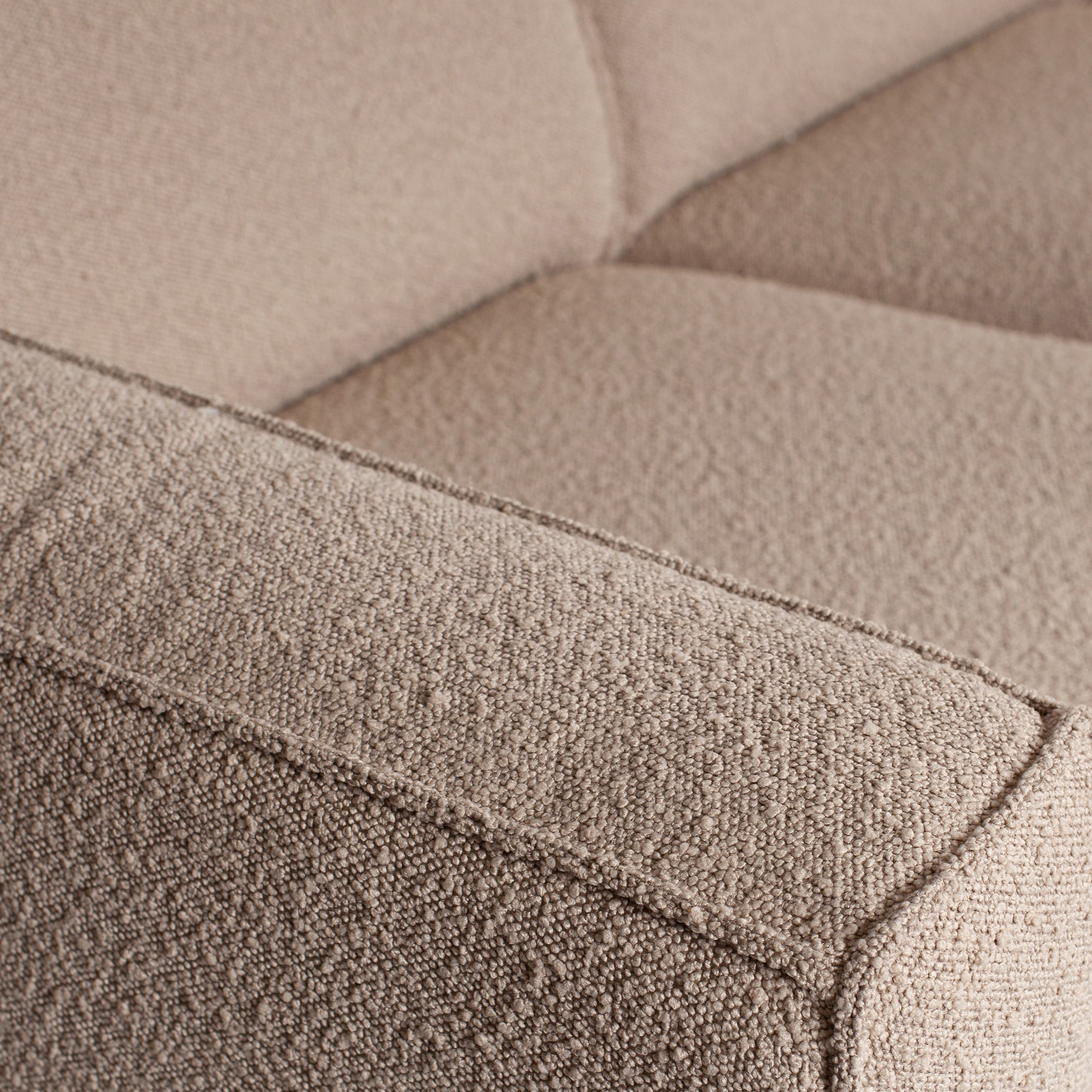 WOOOD Statement Hoekbank Links - Bouclé - Beige