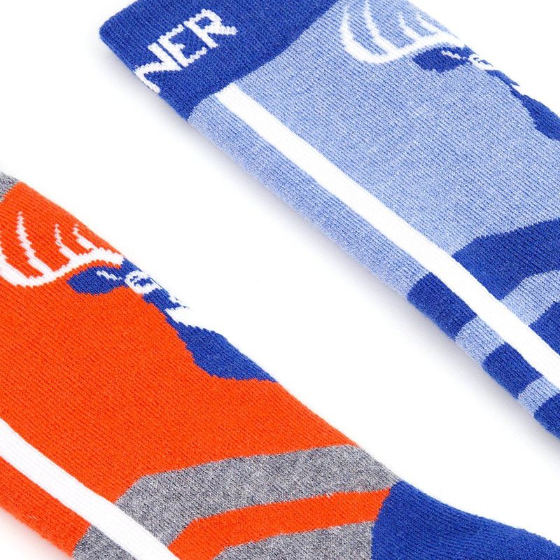Wildlife Skisokken Junior Dubbelverpakking - Oranje/blauw