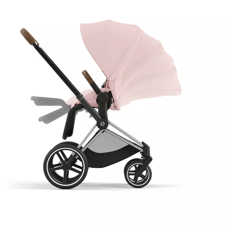 cybex PLATINUM Kombikinderwagen New Priam Chrome Brown Peach Pink