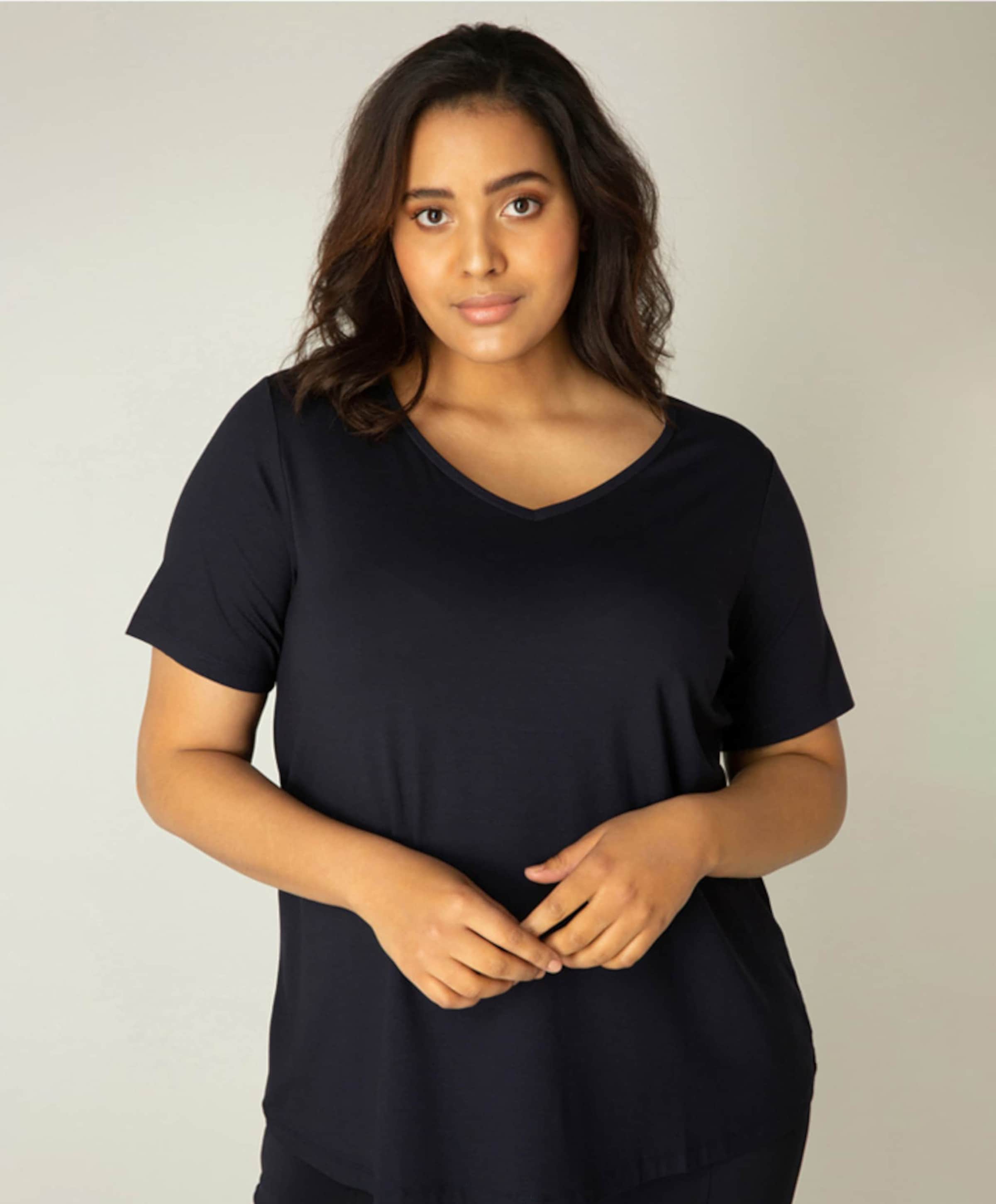 Base Level Curvy Dames T-shirt blauw