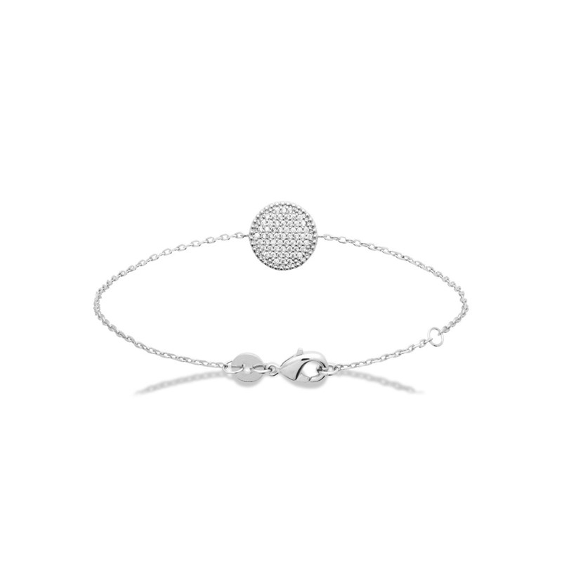 Bracelet Femme - Argent 925 - Oxyde de zirconium - Longueur : 18 cm