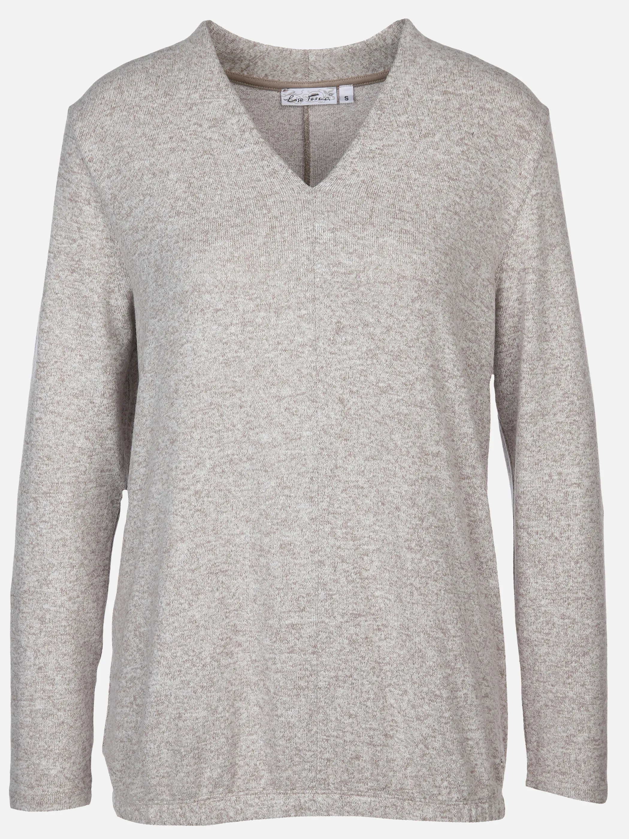 Damen Flauschshirt in melierter Optik