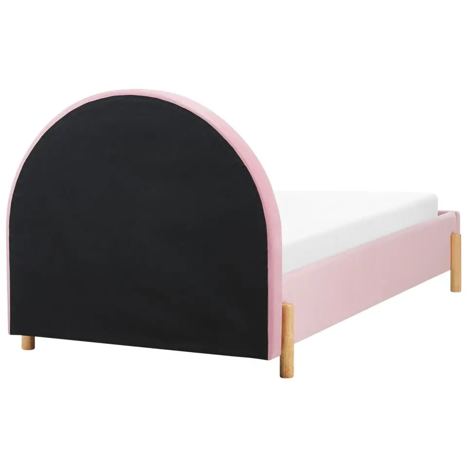 ANET - Bed - Roze - 90 x 200 cm - Fluweel