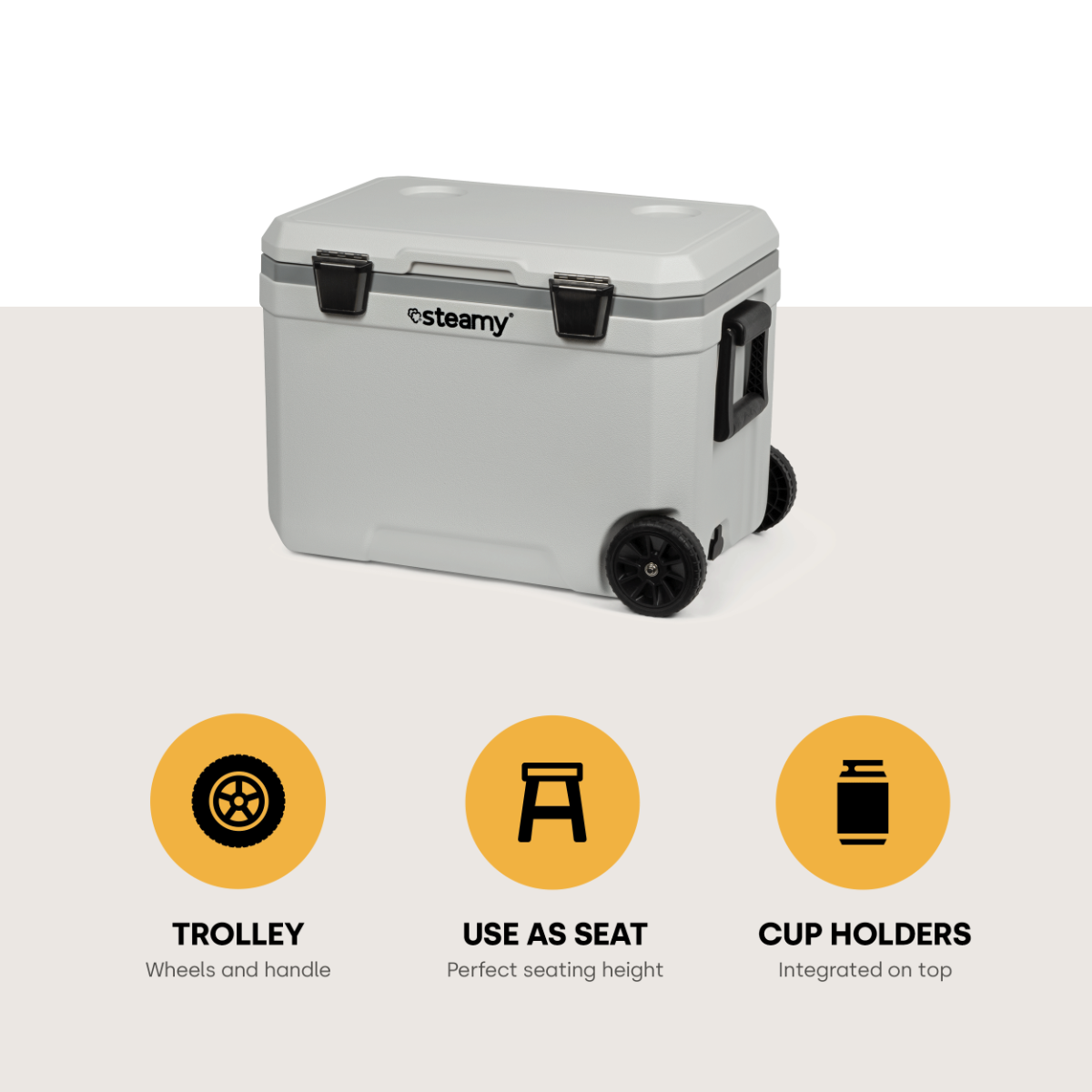 Steamy Marine 45 koelbox op wielen - 45L
